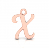 Script Letter Pendant = Initial X