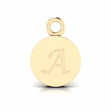 Disk Letter Pendant = Initial A