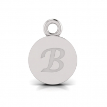 Disk Letter Pendant = Initial B