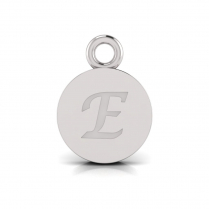 Disk Letter Pendant = Initial E