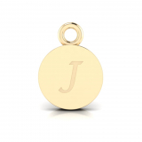 Disk Letter Pendant = Initial J