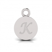 Disk Letter Pendant&nbsp;= Initial K