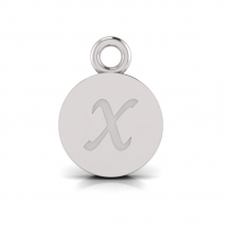 Disk Letter Pendant&nbsp;= Initial X
