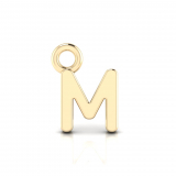 Block Letter Pendant = Initial M
