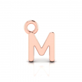 Block Letter Pendant = Initial M