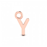 Block Letter Pendant = Initial Y