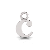 Block Letter Pendant = Initial c