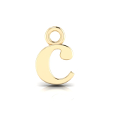 Block Letter Pendant = Initial c