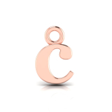 Block Letter Pendant = Initial c