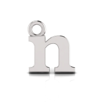 Block Letter Pendant = Initial n