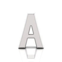 Slider Letter Pendant = Initial A