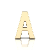 Slider Letter Pendant = Initial A