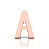 Slider Letter Pendant = Initial A