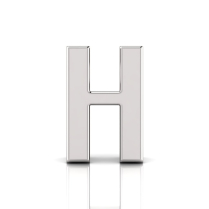Slider Letter Pendant&nbsp;= Initial H