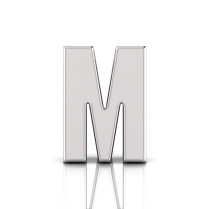 Slider Letter Pendant&nbsp;= Initial M