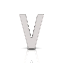 Slider Letter Pendant&nbsp;= Initial V