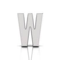 Slider Letter Pendant&nbsp;= Initial W