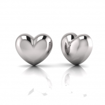 Puff Heart Studs