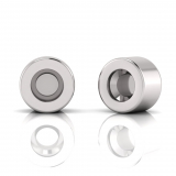 Round Bezel Set Earring Stud