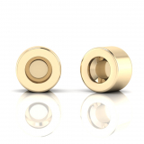 Round Bezel Set Earring Stud