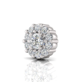 Round Claw Set Halo Earring