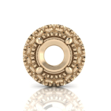 Single Scallop Set Round Halo Earring