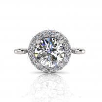 Round Halo Bracelet Link