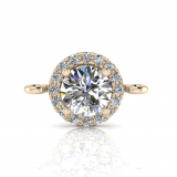 Round Halo Bracelet Link