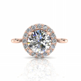 Round Halo Bracelet Link