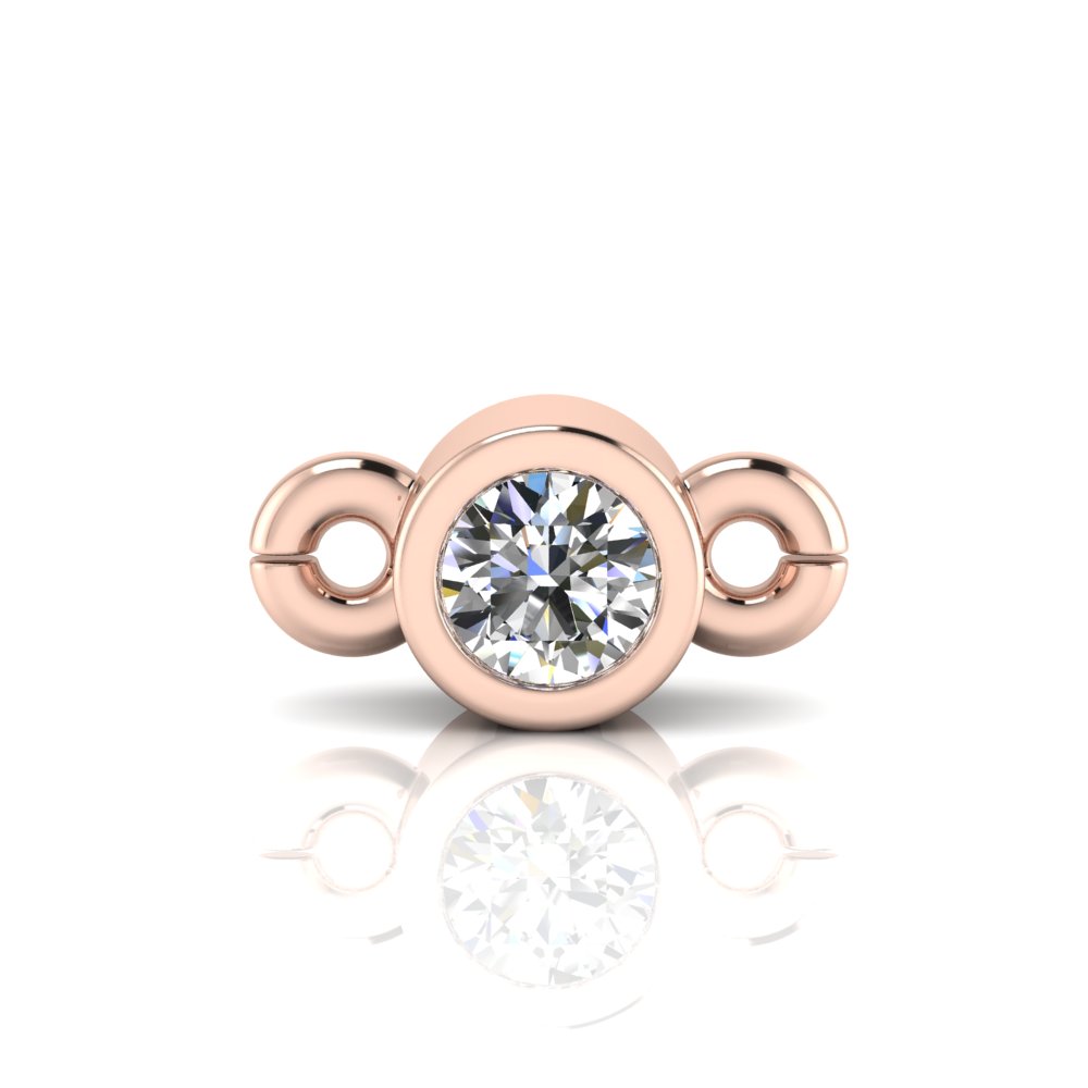 Round Linkstick Round Bezel Link Chemgold