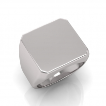 Gents Emerald Cut Shaped Signet Ring
