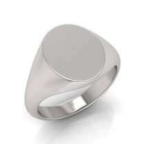 Ladies Oval Shaped Signet Ring