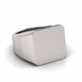 Gents Medium Size Emerald Shaped Signet Ring