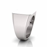 Gents Medium Size Emerald Shaped Signet Ring