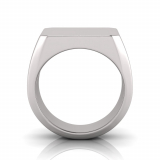 Gents Medium Size Emerald Shaped Signet Ring