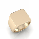 Gents Medium Size Emerald Shaped Signet Ring