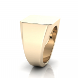 Gents Medium Size Emerald Shaped Signet Ring