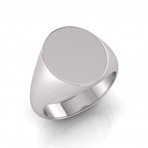 Gents Medium Size Oval Shaped Signet Ring