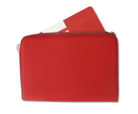 Akrapovic Leather Zip Notebook - Red S