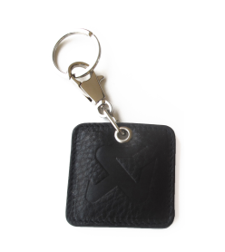 Akrapovic Square Leather Keychain - Black