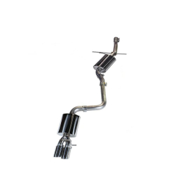AWE Audi B8 A4 Touring Edition Exhaust - Single Side Diamond Black Tips