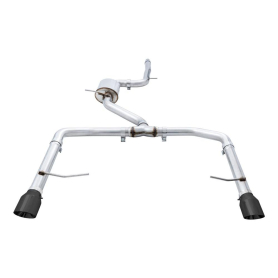 AWE 18-21 Volkswagen Jetta GLI Mk7 Track Exhaust - Diamond Black Tips (Fits High-Flow DP)