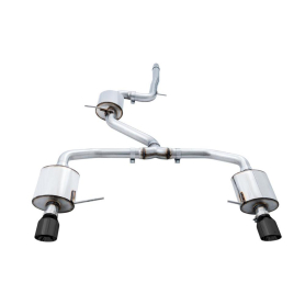 AWE 18-21 Volkswagen Jetta GLI Mk7 Touring Exhaust - Diamond Black Tips (Fits High-Flow DP)