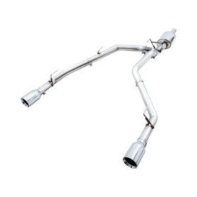 AWE 09-18 RAM 1500 5.7L (w/o Cutout) 0FG Dual Rear Exit Cat-Back Exhaust - Chrome Silver Tips