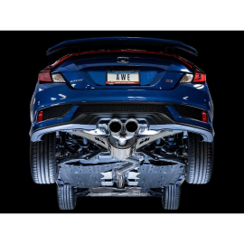 AWE 2016+ Honda Civic Si Touring Edition Exhaust w/Front Pipe & Dual Chrome Silver Tips