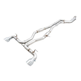 AWE 2020 Toyota Supra A90 Track Edition Exhaust - 5in Chrome Silver Tips