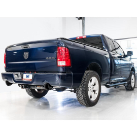 AWE 09-18 RAM 1500 5.7L (w/Cutouts) 0FG Dual Rear Exit Cat-Back Exhaust - Diamond Black Tips