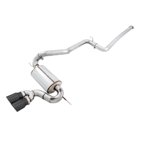 AWE Ford Focus ST Touring Edition Cat-back Exhaust - Non-Resonated - Diamond Black Tips