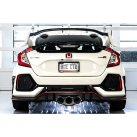 AWE 2017+ Honda Civic Type R Touring Edition Exhaust w/Front Pipe & Triple Chrome Silver Tips