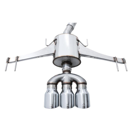 AWE 2017+ Honda Civic Type R Touring Edition Exhaust w/Front Pipe & Triple Chrome Silver Tips